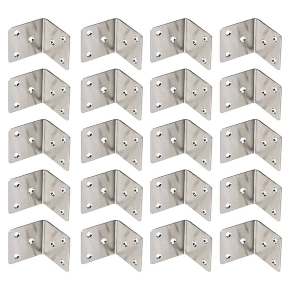 20Pcs Heavy Duty Joint Right Angled Support for Wood, L Shape Metal Corner Brace