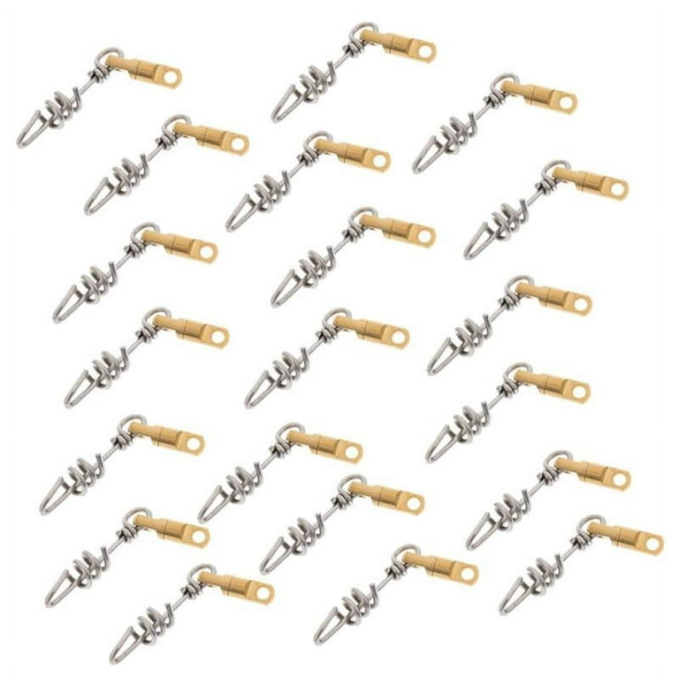 20Pcs Heavy Swivels Snap Swirl Connector Corkscrew Saltwater Fishing Tackles