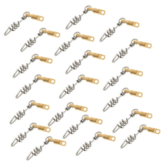 20Pcs Heavy Swivels Snap Swirl Connector Corkscrew Saltwater Fishing s