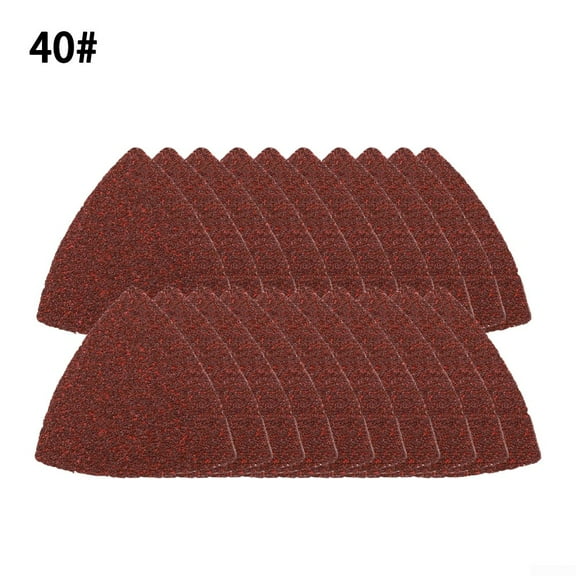 20Pcs Hook&Loop Triangle Sandpaper 80×80×80mm Sanding Disc Sandpaper 40-400Grit