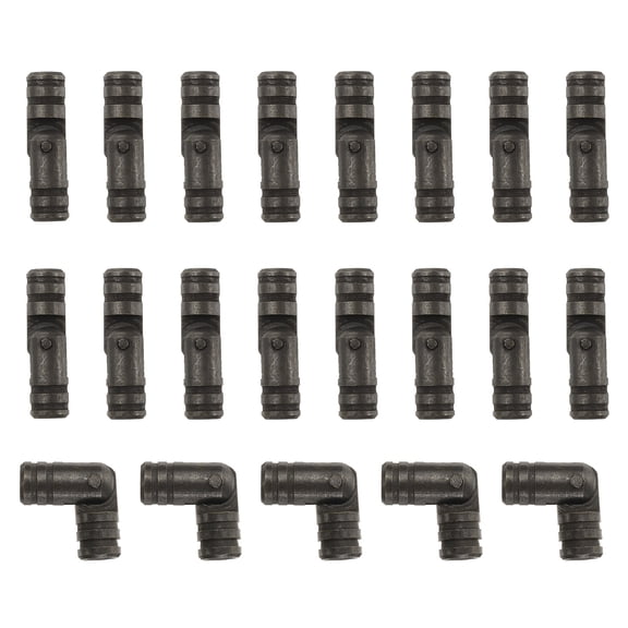 20Pcs Invisible Barrel Hinges, 5x19mm Brass Concealed Hinge for Jewelry Box, Music Boxes, Black