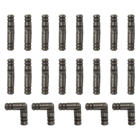 20Pcs Invisible Barrel Hinges, 5x25mm Brass Concealed Hinge for Jewelry Box, Music Boxes, Black