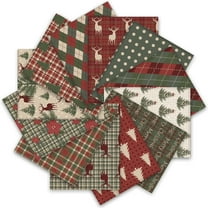 20Pcs 10" x 8" Precut Fabric Squares for DIY Crafting,  Quilting and Sewing , Christmas Series