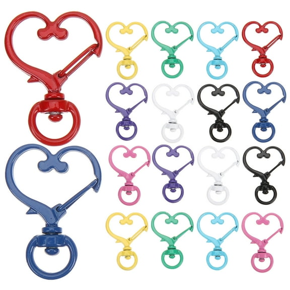20 Pieces Key Chain Rings with Spring Buckle for DIY Use in Assorted Colors