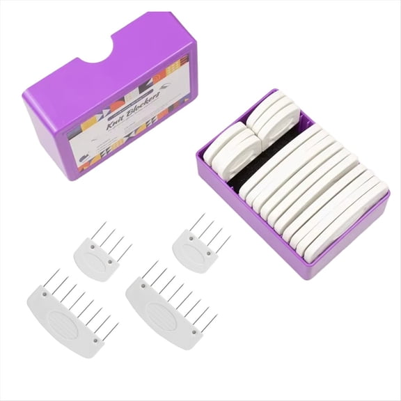 20Pcs Knit Blockers Set Stainless Steel Knitting Blocking Combs and Pin with 2 Sizes for DIY Crocheting Supplies