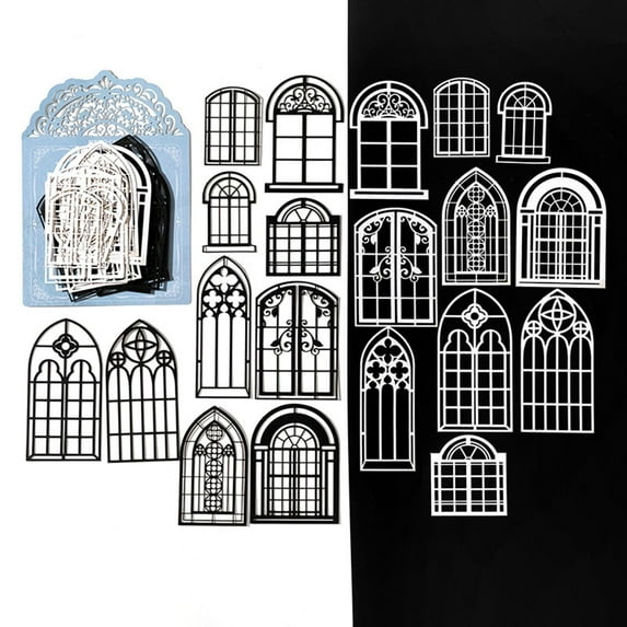 20Pcs Lace for Scrapbooking Decorative Papers for Crafting Hollow Crafting Lace Scrapbook Paper for Journaling Supplies Album