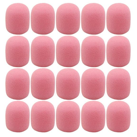 20Pcs Lapel Headset Mic Sponge Covers Mic Professional Microphone Windscreen