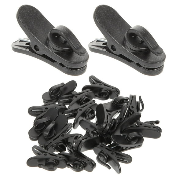 20Pcs Lapel Mic Clips Plastic Lavalier Wire Clips Plastic Microphone Cord Clips Collar Clip