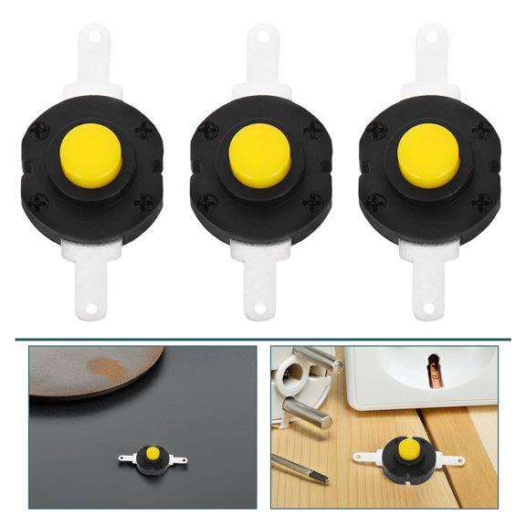 YOSADIER Latching Push Button Switch Black Sturdy Material Self-Lock 20Pcs