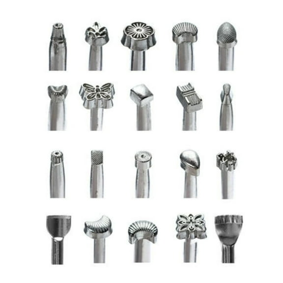 20Pcs Leather Stamping Tools Set Different Shape Saddle Making Tools Carving Pun