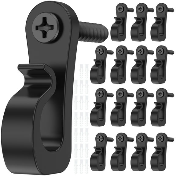 20Pcs Light Hanger Hooks String Light Hooks Set Windproof Screw Hooks Bearing Up to 10LBS LED Fairy Light Clips Safe Outdoor Light Hook Clips for Indoor Outdoor Wall