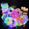 thumbnail image 1 of 20Pcs Light Up Scrunchies with 12Pcs Satin Elastic Hair Bands, LED Hair Ties for Women & Girls, Glow in the Dark Party Supplies Christmas Party Favor Festival Rave Accessories for Neon Glow Party, 1 of 12