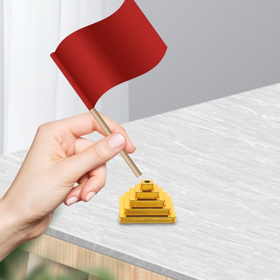 20Pcs Lightweight Golden Flag Stand for Small Flags Suitable for Party Use
