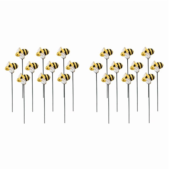 20Pcs Little Bee Plug-in Bees Garden Stakes Stake Decor Bee Yards Garden Stake Yard Bees Sign Garden Stakes Decorative,20 x garden cutters