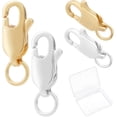 thumbnail image 1 of 20Pcs Lobster Claw Clasps 18K Gold 925 Sterling Silver Plated Lobster Hook Clasps Replaced Jewelry Clasps Set, 1 of 6