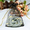 thumbnail image 1 of 20Pcs/Lot 7x9 9x12 11x16cm Moon Star Organza Bags Wedding Christmas Gift Bag Pouches Candy Bracelets Jewelry Packaging Bags Black 13x18cm 20pcs, 1 of 6