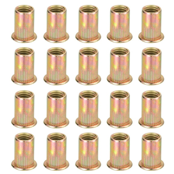 20Pcs M10 x 21mm Rivet Nut Carbon Steel Rivet Nut Tool Hardware Nuts Zinc-Plate