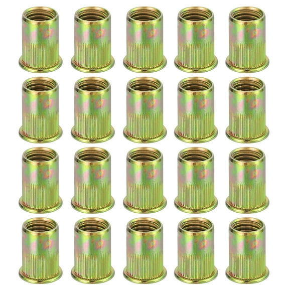 20Pcs M12 x 22mm Rivet Nut Carbon Steel Rivet Nut Tool Hardware Nuts Zinc-Plate