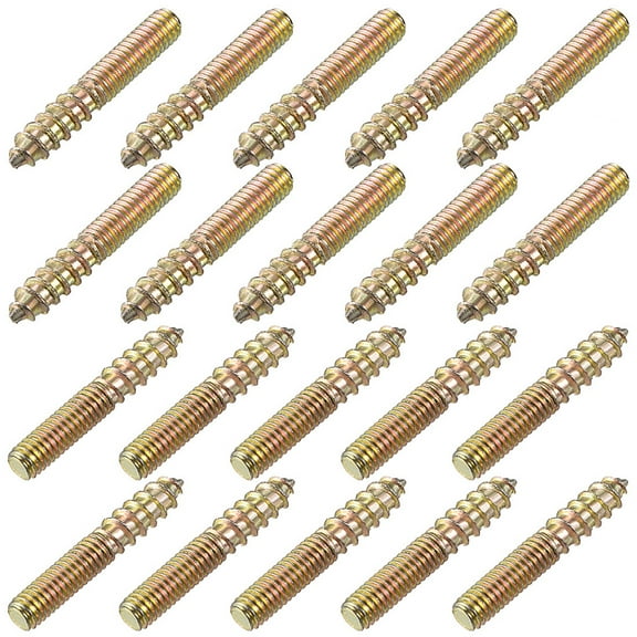 20Pcs M4x25mm Hanger Bolt Double Headed Bolt Self-Tapping Screw