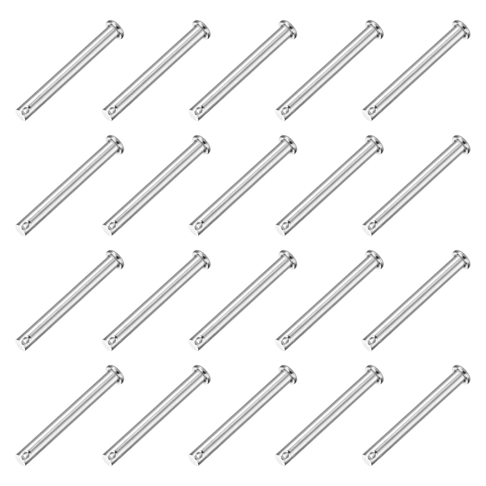 20Pcs M8 x 70mm Single Hole Clevis Pins, 304 Stainless Steel Flat Head Pin