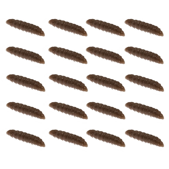 20Pcs Maggot Fishing Lures Light Weight Floating Lures Outdoor Accessory For Competitive And Leisure Fishing