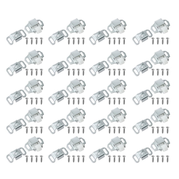 20Pcs Mailbox Latches Replacement Smooth Nylon Rollers Cupboard Cabinet Door Catches with Screws Compact Door Hardware
