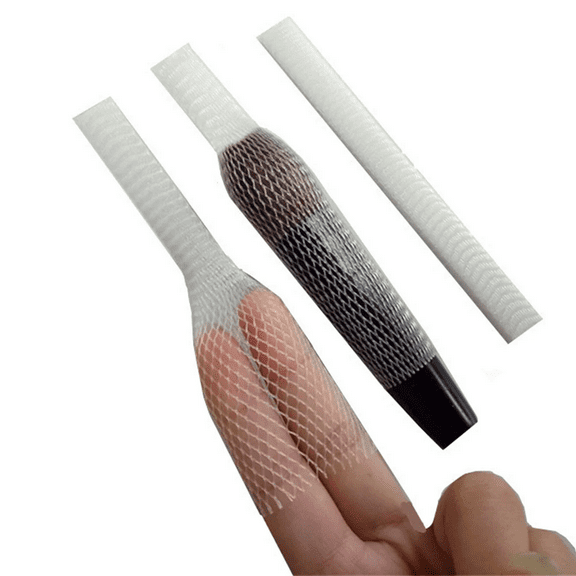 20Pcs Makeup Brush Protector,Plastic Mesh Sleeve Cover,Makeup Brushes Pen Guard Protector Set,Reusable Expandable Mesh Cover,Solid Color Cosmetic Makeup Brush Net Protector Guard Elastic Mesh Cover