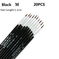20Pcs Makeup Drawing Pen Nail Art Brush Fine Hand Painted Thin Hook