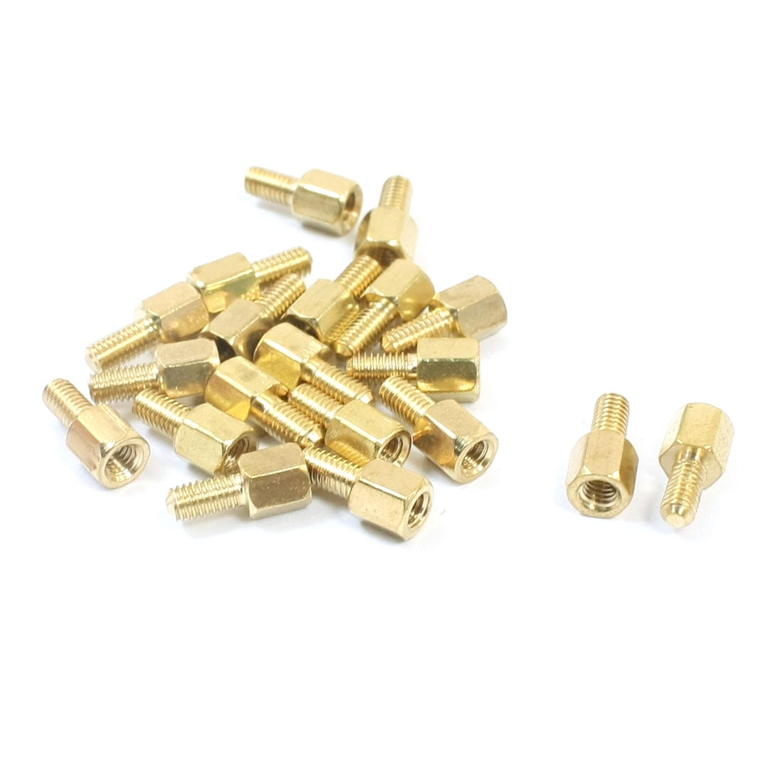 uxcell M3 x 15mm Female Threaded Brass Hex Standoff Pillar Spacer Nut 25pcs  : : Tools & Home Improvement