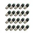 20Pcs Male Metal BNC Connector with DC Connector Plug Screw Terminal