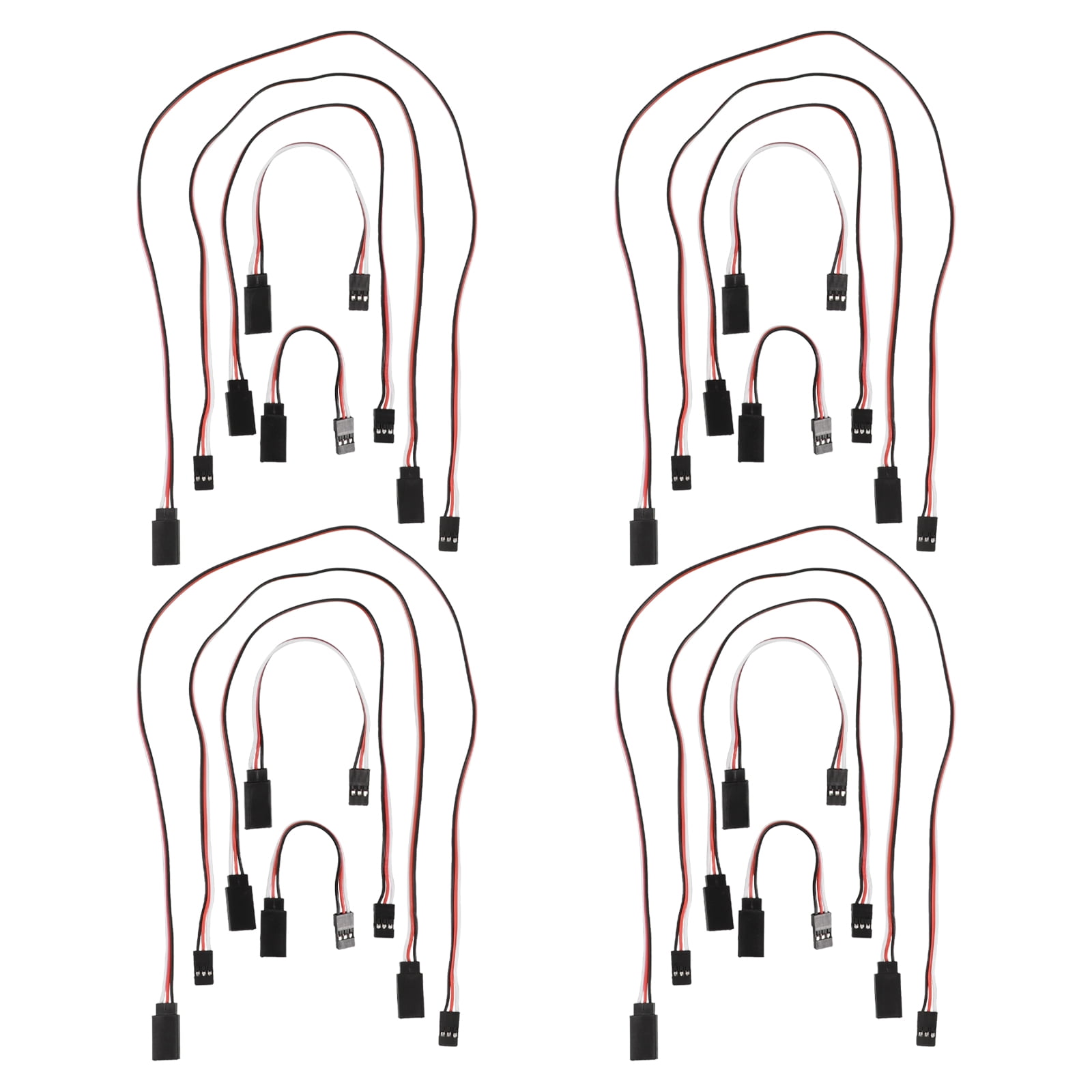 20Pcs Male to Female Servo Extension Cord Lead Wire Cable Connectors Servo Remote Control Cables