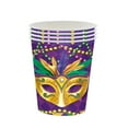 thumbnail image 1 of 20Pcs Mardi Gras Party Supplies Masquerade Paper Cup Set Disposable Dinnerware Tableware for New Orleans Party, 1 of 5