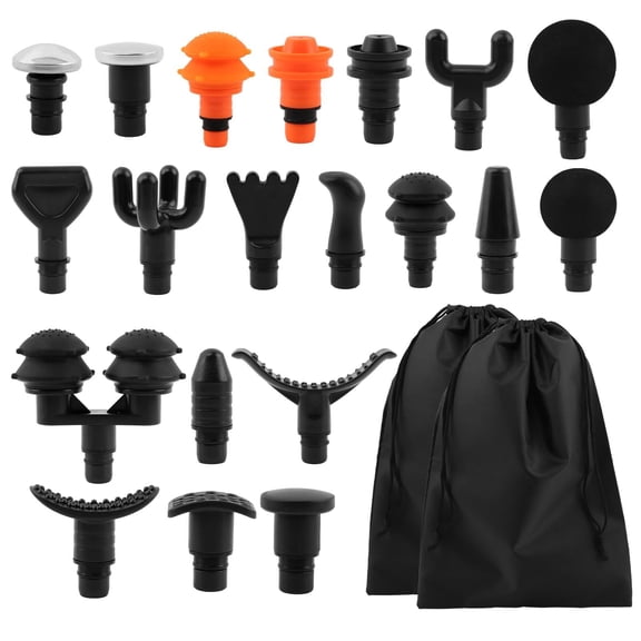 20Pcs Massage Gun Heads Replacement Kit with Storage Bags