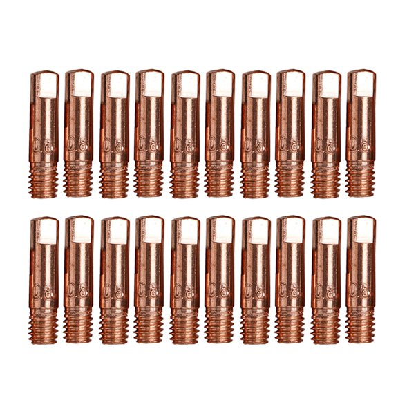 20Pcs Mb15 15Ak Contact Tip Welding Nozzles M6 Welding Torch Power Nozzle 0.8Mm