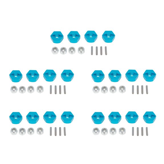 20Pcs Metal 12MM Wheel Hex Adapter for TT01 TT-01 TT02 XV01 TB-04 -01N 1/10 RC Car Upgrade Parts