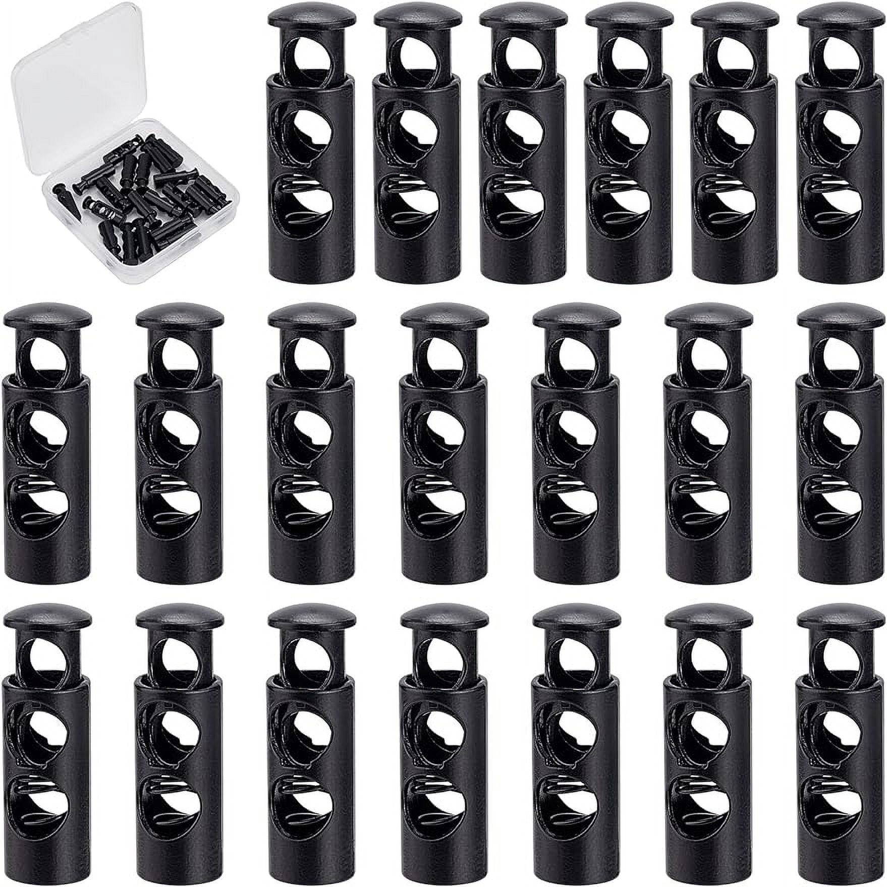 20Pcs Metal 2 Holes Toggle Spring Stop String Cord Locks Spring Stopper ...