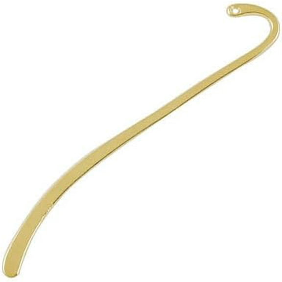20Pcs Metal Bookmark Hairpin Hooks 85x13.5mm Gold Alloy Bookmarks with Loop for School Office Reading
