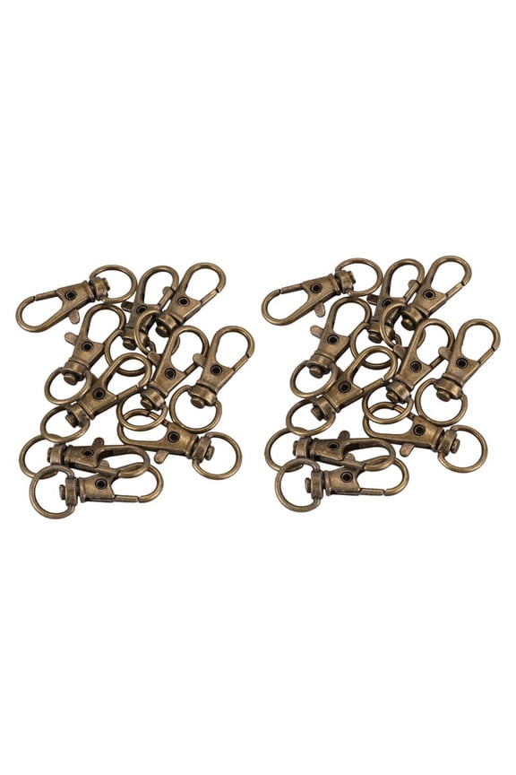 20Pcs Metal Clasp Swivel Trigger Clips Snap Hooks Key Ring Bags DIY Craft Copper