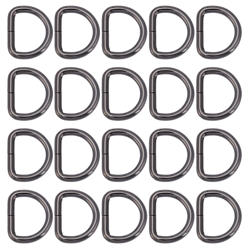 20Pcs Metal D Rings Zinc Alloy Heavy Duty Solid Dee Rings Gunmetal ...