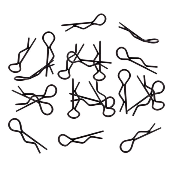 20Pcs Metal Large Body Pins for 1/8 1/10 HSP HPI RC Car , Black, 9.4mm