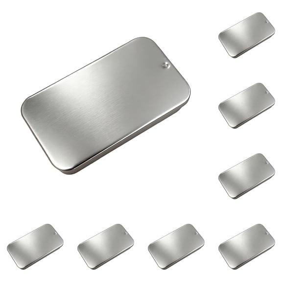 20Pcs Metal Rectangular Hinged Tins, Matte Black Mini Portable Box Containers, Metal Tin Box with Lids, Portable Tiny Items Organizer, Home Organizer Kit for Home Storaging Candies Keys(10SR+10GD)