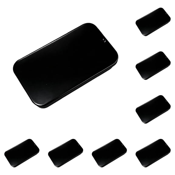 20Pcs Metal Rectangular Hinged Tins, Matte Black Mini Portable Box Containers, Metal Tin Box with Lids, Portable Tiny Items Organizer, Home Organizer Kit for Home Storaging Candies Keys(10BK+10GD)