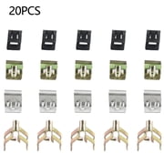 20Pcs Metal Retainer Clip Universal Car Front Console Dash Dashboard Trim Fastener Clips Rivet Buckle 4 Sizes Car Accessories