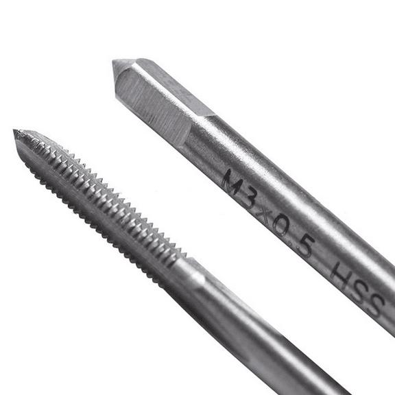 20Pcs Micro-Taps Bit Small Hand Screw Thread Taps M1-M3.5 HSS Mini Metric Plug Tap Screw Tap Drill Tapping Tool,20pc Straight Thread Tap 2pc Tap Wrench,Silver