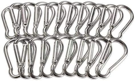 20Pcs Mini Aluminum Carabiner Spring Clip Hook Keychain Snap Hook ...