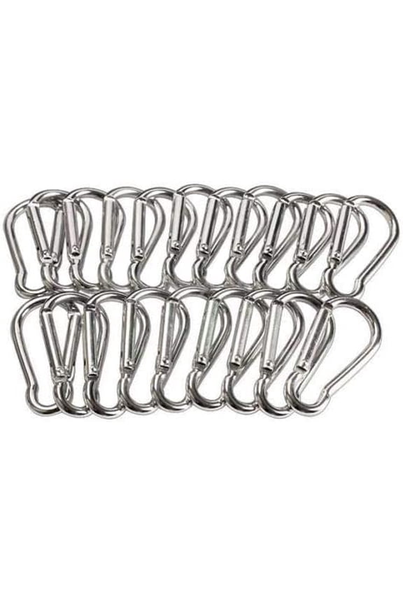 20Pcs Mini Aluminum Carabiner Spring Clip Hook Keychain Snap Hook Hanger Quick Link Ring Lock Buckle for Camping Hiking Fishing Traveling Random Color