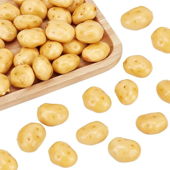 20Pcs Mini Artificial Potatoes Lifelike Fake Potato Simulation Mini Vegetable for DIY