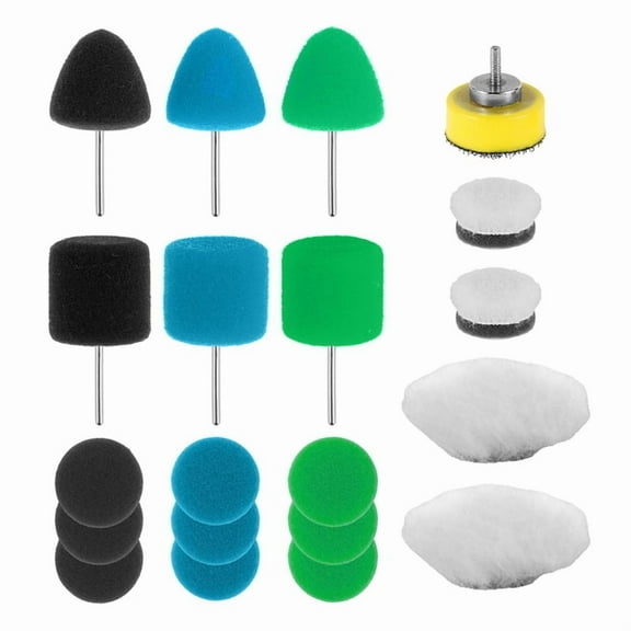 20Pcs Mini Buffing Polishing Pads, Car Detail Small Area Polishing Pads, Wear- Sponge Wool Polisher Pads Car