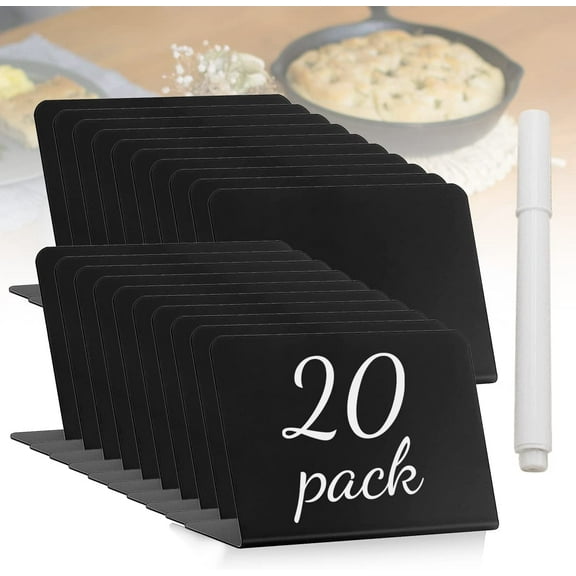 20Pcs Mini Chalkboard Signs for Food,Small L-Shaped Food Labels for Party Buffet,Table Chalkboard Signs for Weddings,Birthday,Parties,Carnival Prom Activities