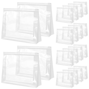 20Pcs Mini Clear Makeup Bag PVC Waterproof travel ziplock bags Transparent Plastic Cosmetic Pouch with Zipper for Women and Men